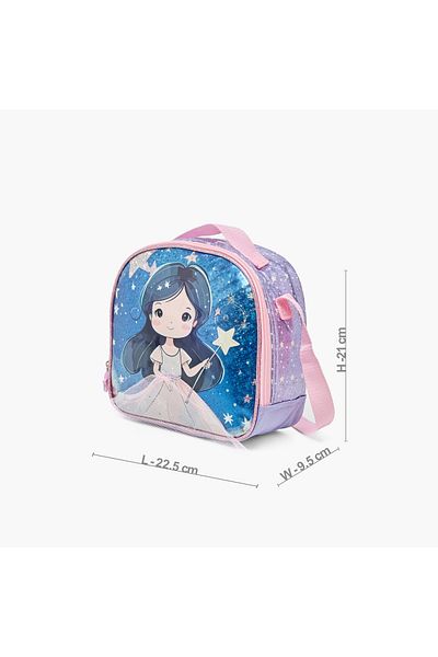 Sami Studio Graphic Print Lunch Bag with Zip Closure