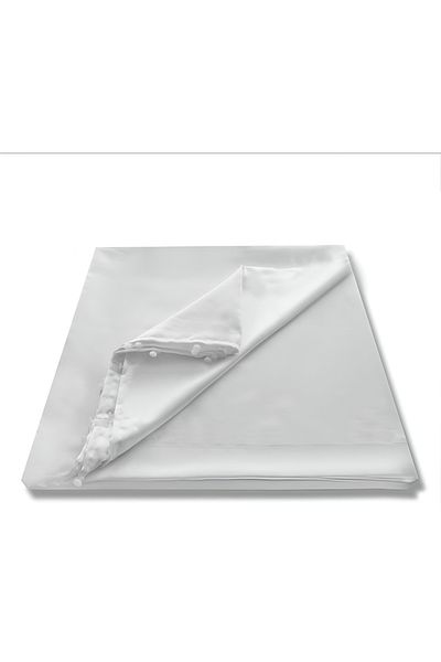 Mini Baby Curtain Satin White Sunscreen - Width 500-550cm (Custom Size Made)
