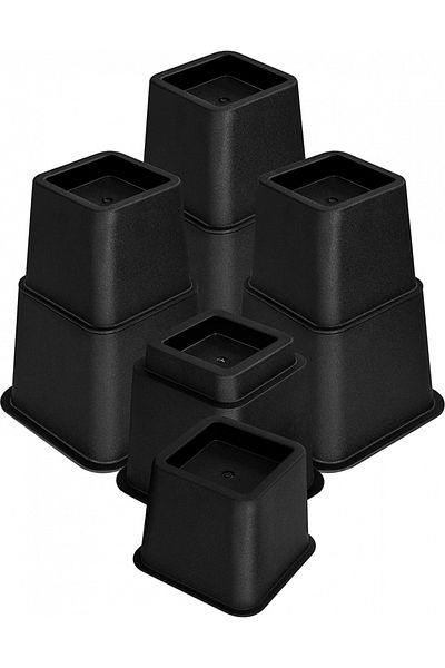 Top Choice Utopia Premium Adjustable Furniture Holders from 5 to 9 Inch - Set of 8, Black