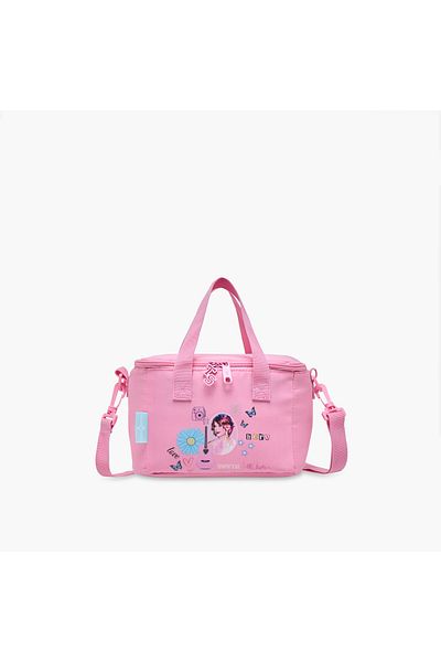 Celebrity Icons Taylor Swift Print Lunch Bag with Adjustable Strap and Zip Closure