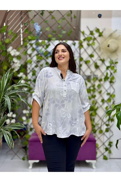 Punta Otantik Nc15480 Italian Coton Blouse White