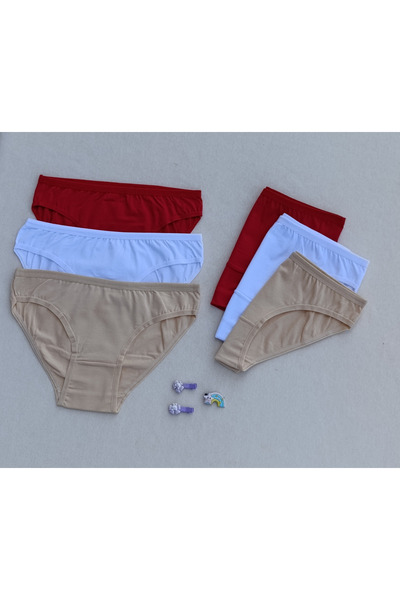 siyalife Γυναικείο βαμβακερό 6 τεμάχιο χτενισμένο βαμβακερό ύφασμα εσώρουχο μπικίνι