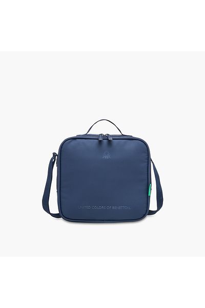 United Colors of Benetton UCB Solid Lunch Bag with Adjustable Strap and Zip Closure