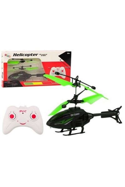 LeanToys Remote Controlled Helicopter LEANToys, Black/Green