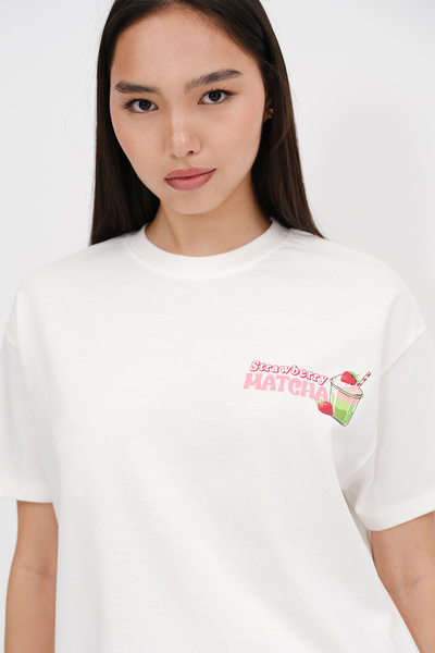 Addax Τυπωμένο μπλουζάκι μπροστά και πίσω P10481