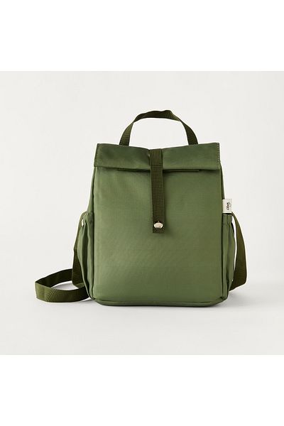 Citron Solid Lunch Bag with Detachable Strap and Snap Button Closure