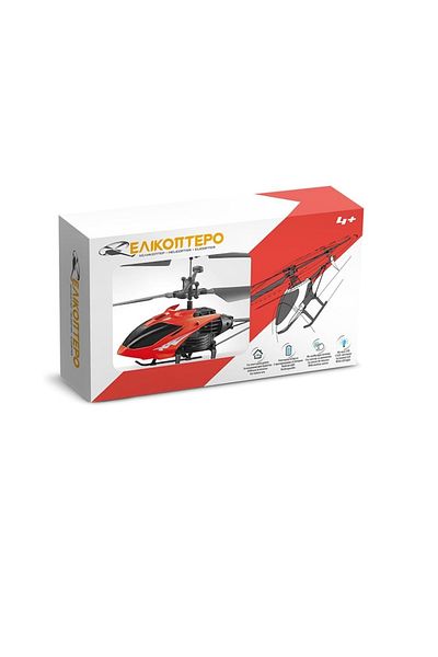 NO BRAND Remote Control Helicopter, Plastic, 4+, Red