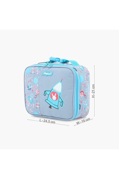 Skylar Printed Lunch Bag with Zip Closure and Top Handle