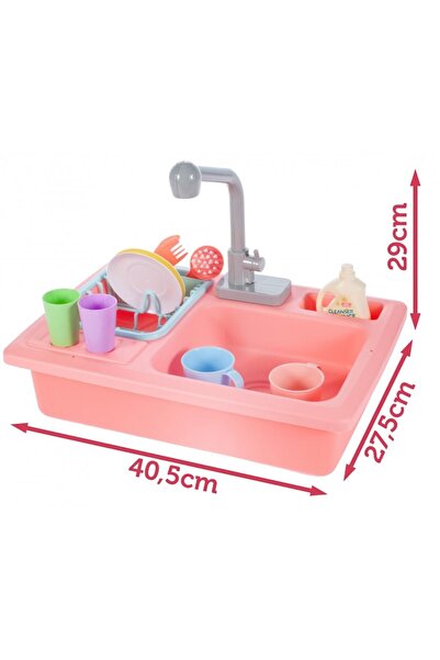 MalPlay Sink for Kids with Accessories - Pink