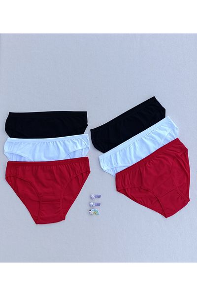 siyalife Women's Cotton 6-Piece Combed Cotton Fabric Panties Bikini Slip