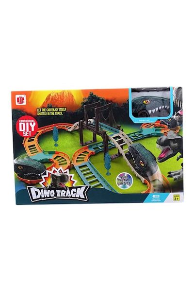dalimag Dinosaur car set with Dinos highway in box - batteries, Szoti, 3+