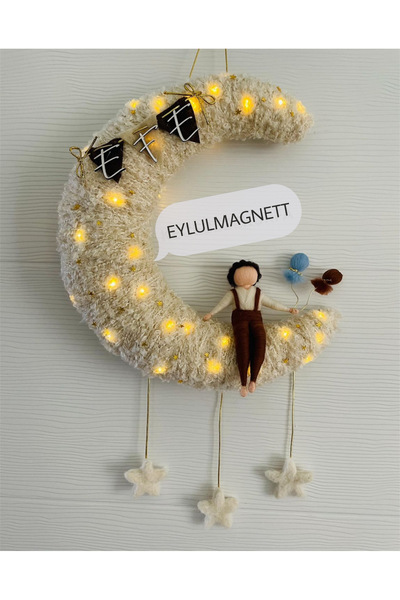 Magnet ERKEK KEÇE BEBEK LEDLİ KAPI SÜSÜ