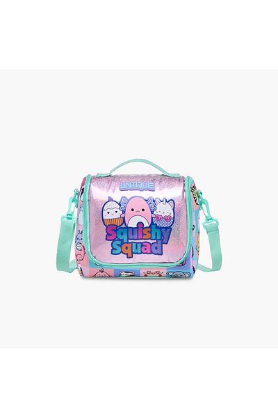 Unique -O Squishy Squad Print Lunch Bag with Zip Closure