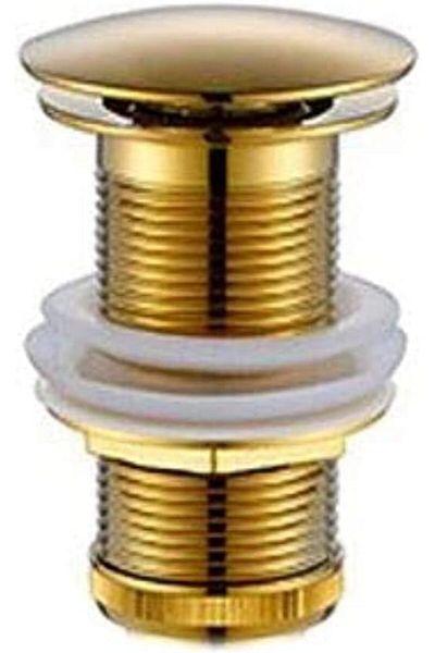 fitto Push and Pull Stainless Steel Drain Valve - Metallic Gold