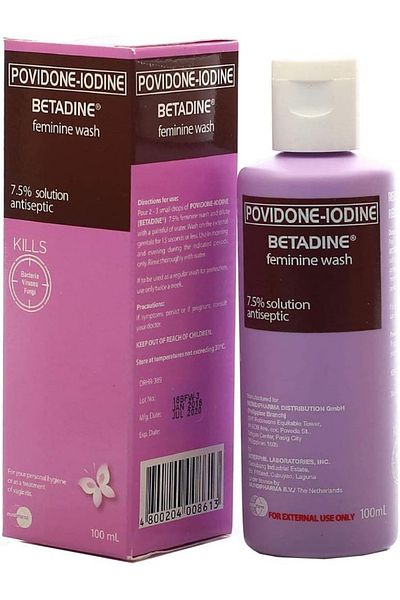 BETADINE Povidone-Iodine Antiseptic Feminine Wash, 100 Ml