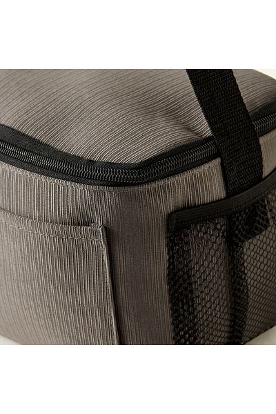 Lifestyle Solid Lunch Bag with Zip Closure and Side Pockets