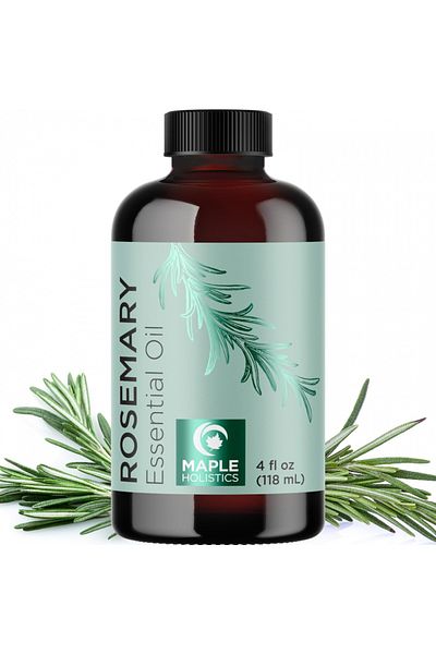 Maple Holistics Pure Rosemary Oil for Hair Growth - Undiluted Rosemary Essential Oil for Hair Skin and Nails 4Oz