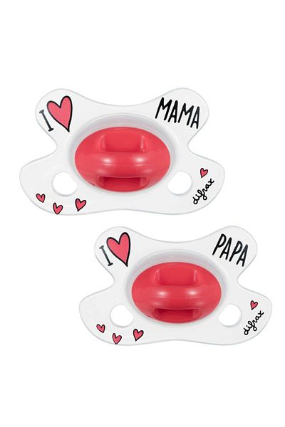 Difrax Set 2 suzete, Difrax, nou nascut, Love Mama & Papa
