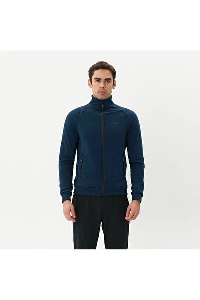 Exuma Erkek Lacivert Tam Fermuarlı Sweatshirt 2419002