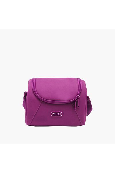 Roco Solid Lunch Bag with Adjustable Strap and Zip Closure