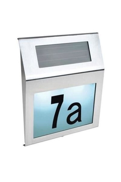 OEM Solar LED Lamp for House Number, Grey, 20/18 cm