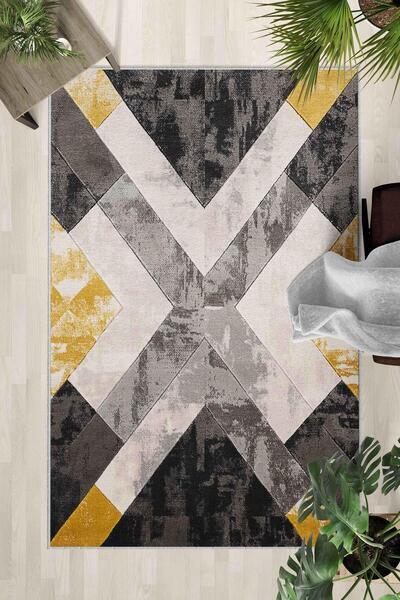 Monnhein سجادة قابلة للغسل بقاعدة مضادة للانزلاق – سجادة طباعة رقمية حديثة لل...