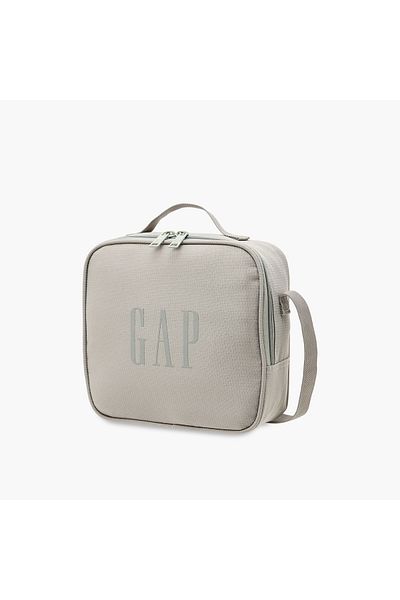 GAP Solid Lunch Bag with Adjustable Strap and Zip Closure
