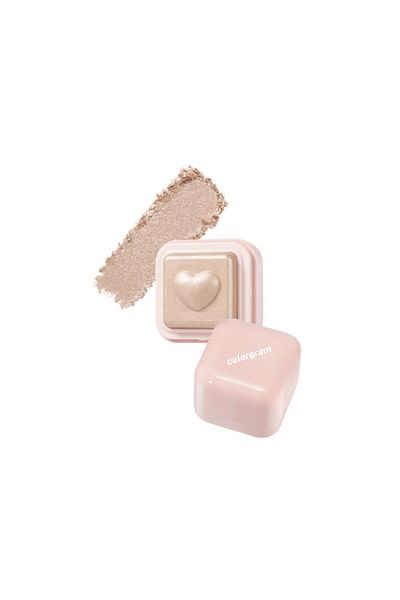 colorgram Milk Bling Heartlighter #01 Peach Heart 2.2 g - champagne heart highlighter