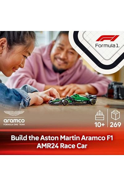 LEGO LEGO Speed Champions Aston Martin Aramco F1 AMR24 Race Car Toy with Collectible Formula 1 Driver Min