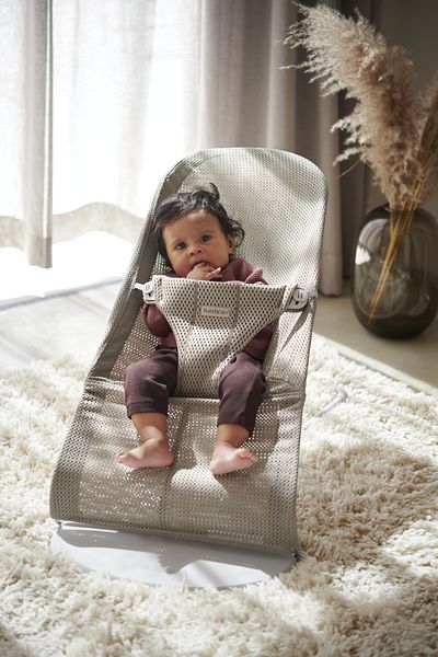 BabyBjörn Babybjorn - Rocker Bliss Gray Beige, Mesh