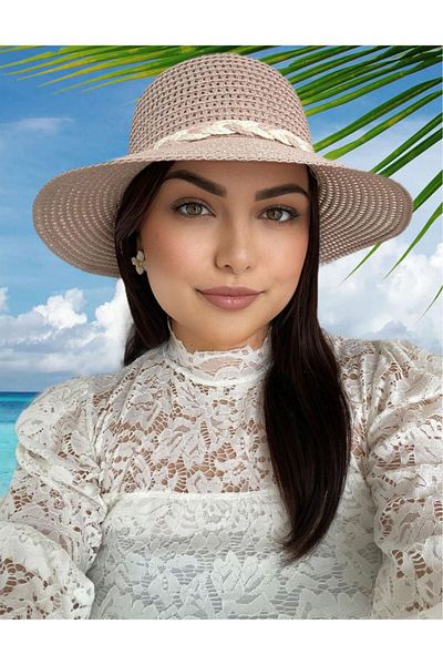 Confortino Sun hat with medium round brim and drawstring in 2 colors - ONE SIZE, ADJUSTABLE