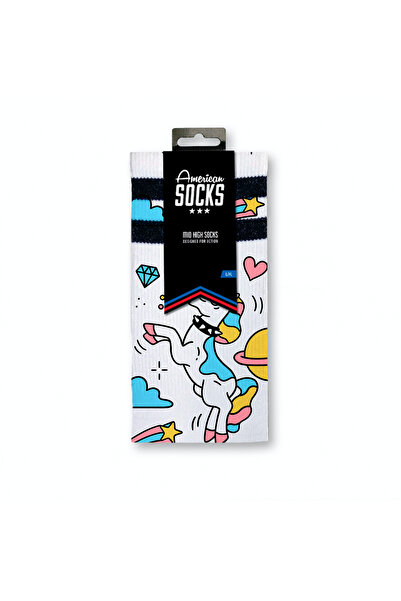 American Socks Κάλτσες Coolmax Twinkle Unicorn μεσαίου μήκους