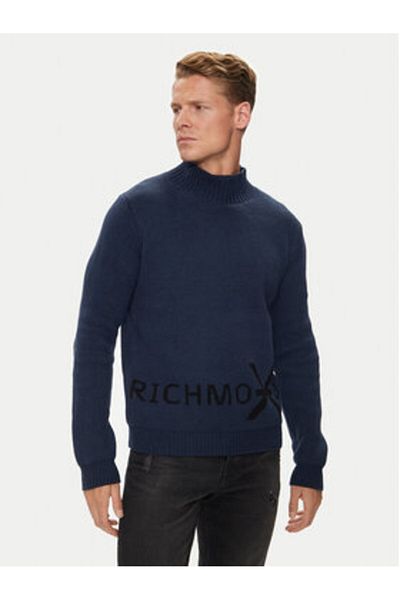 Richmond X Men's Turtleneck UMA24107LU Navy Blue