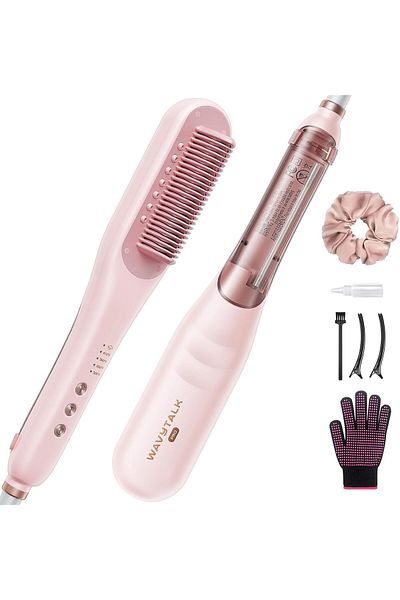 Generic Wavytalk Pro Steam Hair Straightener Brush, Steamline Pro 3 in 1 Straightening Brush