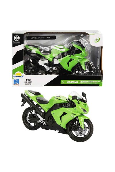 NillyToys 42447 Sun-Kawasaki ZX-10R 2006 Green 1:12