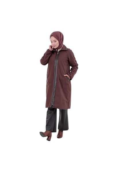 Armine Front Zipper Pocket Coat 23KT502