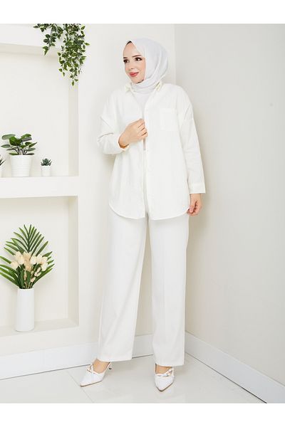 Moda İncir ELASTIC WAIST WIDE LEGS PANTS