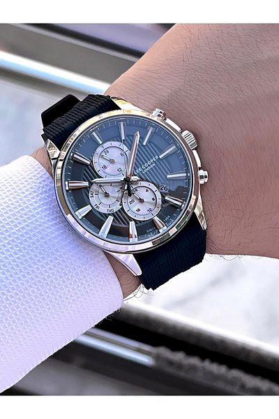 Lee Cooper Silicone Cord Inner Functions Active 5 Atm Water Resistant Men's Wristwatch Elc.08183.361