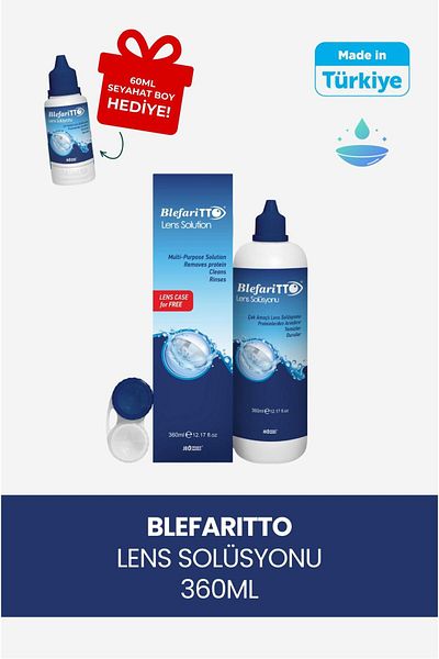 BLEFARİTTO Blefaritto 360 ml Lens Solution Bag Size 60 ml Bag Size Gift Expiration Date: 01.2027