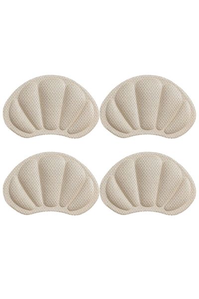 SUPER TRENDS Set 4 Protecții pentru Călcâie Premium pentru Încălțăminte SUPER TRENDS®, Pernuțe Moi, Grosime 7mm, Bej