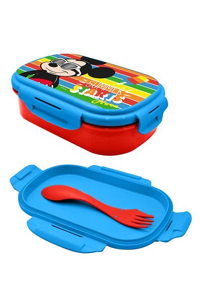Mickey Mouse Sandwich box with cutlery, BPA-free, multicolor, 21x14x6 cm, Mickey Mouse, Disney