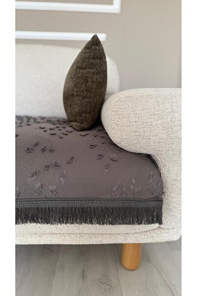 DİLETTO Bohemian Tasseled Patterned Seat Cover Covering the Seat Gray 90 X 200