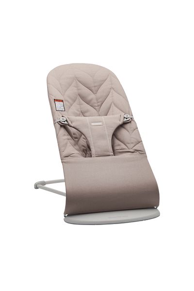 BabyBjörn Babybjorn - Bliss Quilted Fabric Rocker with Delicate Petal Look, Sand Gray