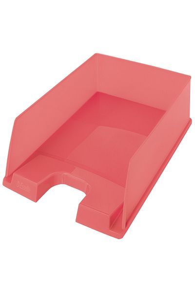 Esselte Tavă pentru documente Colour Breeze, dimensiune A4, plastic Coral, organizator stivuibil
