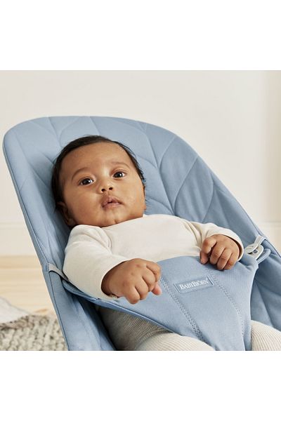 BabyBjörn Babybjorn - Bliss Quilted Fabric Rocker with Delicate Petal Look, Blue