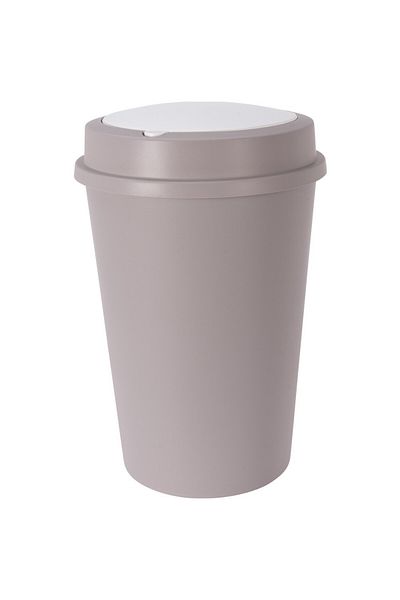 Excellent Houseware Roma waste bin, plastic, 45 liters, 40x58 cm, brown