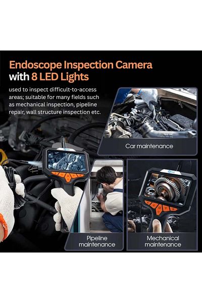 iUni Cameră de inspecție auto industrială Vc43-rd, IPS de 4,3", cablu 2 m, 8 LED-uri, obiectiv de 8 mm, IP67