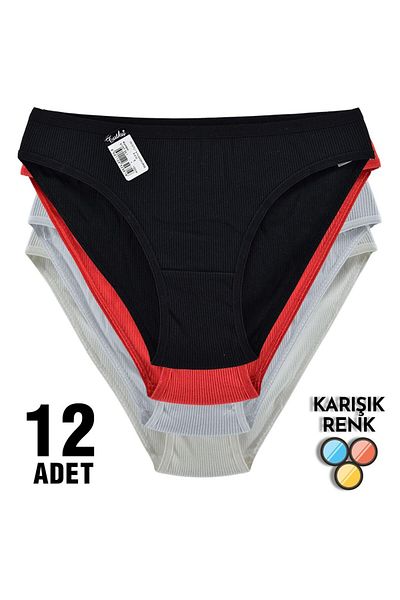 Tutku 0510 Camisole Bikini with Socks Gift 12 Pack Mixed Color