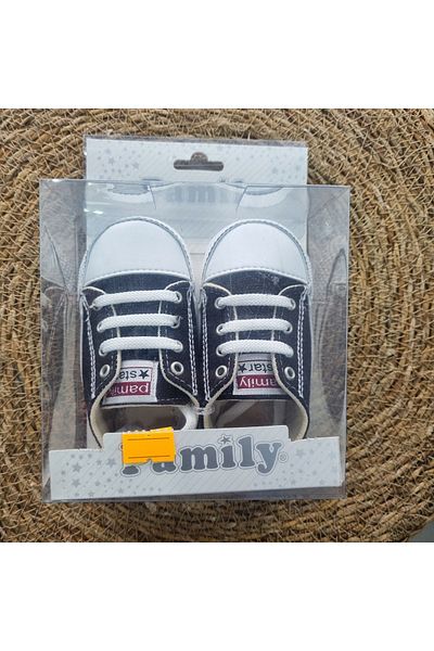 Uğur bebe Number 19 Convers Navy Blue White Canvas Baby Shoes for 6 Months-12 Months – Soft Soled First Step