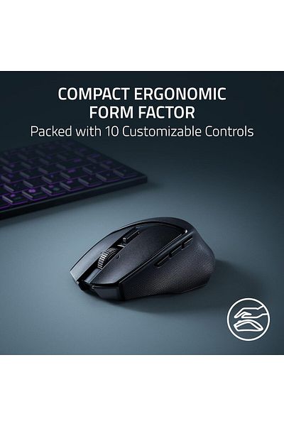 RAZER Basilisk Mobile Portable Ergonomic Wireless Gaming Mouse: 10 Programmable Controls HyperScroll